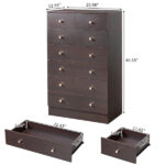 Modern Simple 7-Drawer Dresser Brown - Image 11