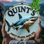 CIFbuy Jaws Movie Amity Island Shark Metal Sign Vintage Retro Tin Sign Wall Decor for Man Cave 12x8 Inches (TikTok, temu pick-up service) - Image 4