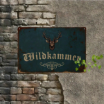 CIFbuy Vintage Deer Head Metal Sign, Iron Wall Art With German Wildkammer Lettering, Rustic Farmhouse Home Decor, Lettering, Rustic Farmhouse Home Decor, 7.87x11 SignikTok, SignikTok, tering, Rustic Farmhouse Home Decor Self-alckup Logiopx11 - Image 3
