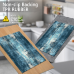 Three-piece kitchen rug set, non-slip and washable, abstract pattern kitchen hallway rug, soft and comfortable, suitable for sinks, floors, entrances, hallways and bathrooms. - Image 7