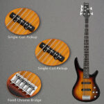 [Do Not Sell on Amazon] GIB 5 String Full Size Electric Bass Guitar SS Pickups and Amp Kit for The Experienced Player Sunset Color - Image 24