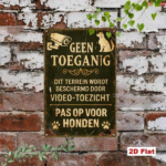 CIFbuy Retro Dutch Iron Metal Sign, Surveillance Camera & Dog Pattern No Entry Warning Sign, 7.87x11.81in 2D Flat Tin Painting, Vintage TikTok, TikTok, tage Self-pickup Logiopics - Image 3