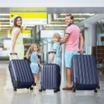 ABS Trolley Case 20in 24in 28in 3PCS Suitcase Set Vertical Striped Frosted Case Suitcase Navy Blue - Image 18