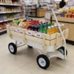 Outdoor carriage, all terrains, wooden railings, solid tires, garden carriage,Load-bearing capacity: 176LBS - Image 9