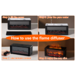 Upgraded 300ml Fireplace Diffuser Essential Oil 7 Colorful Large Flame Fire Humidifier Changing Aroma Diffuser for Aromatherapy Yoga Room Bedroom, Room, Office, Home with Remote Timer and Auto Off - Image 5