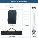 2 x 2m Practical Waterproof Right-Angle Folding Tent Blue - Image 28