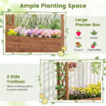 Natural Pine Wood Raised Garden Bed, 100% Solid Pine Construction & Hanging Roof Design - Image 9