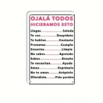 CIFbuy Spanish Motivational Quote Metal Wall Sign Ojalá Todos Hicieramos Esto Retro Tin Wall Decor (TikTok, temu pick-up service)