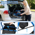 2-in-1 Rollator Walker with Seat (Blue), 8-Inch Large Wheels & Versatile Braking System, Adjustable Height - Image 8