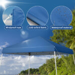 8*8ft Portable Home Use Waterproof Folding Tent Blue - Image 7