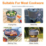 12000W Portable Camping Stove With Cassette Adapter Windproof Outdoor Backpacking Burner with Carrying Case Igniter for Outdoor Hiking Camping Picnic Backpacking - Image 5