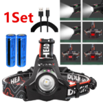 USB Rechargeable LED Headlamp Zoomable 3-Modes Camping Hiking HeadLamp Worklight (US Logistics For USPS/DHL/Fedex/UPS. No designated logistics accepted TK/TMEU only For self-pickup - Image 6