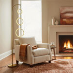 3-Circle LED Floor Lamp, Gold Standing Lamp with Adjustable Brightness & 3 Color Temperatures - Image 8