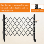 Foldable Security Gate, Expandable Safety Barrier with 360° Swivel Casters Lockable Design, Portable Mobile Rolling Barricade for Garage, Warehouse, Driveway and Pool Areas (51.57" H x 42" W)Non-eBay certified warehouse delivery - Image 3