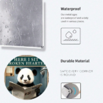 CIFbuy Funny Panda Here I Sit Broken Hearted Tin Sign 8x12 Inch Vintage Metal Wall Art, Sign 8x12 Inch Vintage Metal Wall Art, Unframed Plaque Decor For Bathroom Home Sit BrokeikTok, Sit BrokeikTok, Self-2 ckup Logiopme - Image 4