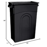 23 Gallon Heavy Duty Plastic Garbage Container, Black (Shipment from Walmart) - Image 4