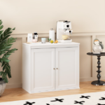 Coffee Bar,Kitchen Storage Cabinet with Double Doors,29" Kitchen Storage Cabinet with Double Doors,White (Shipment from Walmart)