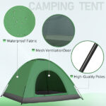 3-4 Person Camping Dome Tent Army Green - Image 4