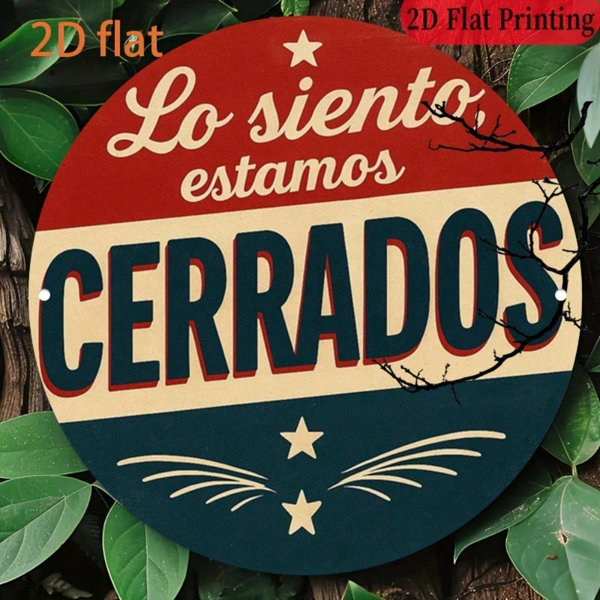 CIFbuy Vintage Lo Siento Estamos Cerrados Closed Sign 8x8 Inch Round Aluminum Plaque, Spanish Sorry We Are Closed Decor For Bar Cafe Re TikTok, TikTok, um Plaque, Self-pickup Logiopics