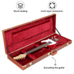 Replace 82303602 Electric Guitar Square PU Hard Case Fits ST TL Burning fire 170 Style Electric Guitar Brown - Image 10
