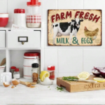 CIFbuy Retro Farm Metal Cow Sign Kitchen Dining Room Wall Art Decor(TikTok, temu pick-up service) - Image 2