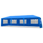 Same Code 25767482 10'x30' Outdoor Party Tent with 8 Removable Sidewalls, Waterproof Canopy Patio Wedding Gazebo, Blue - Image 6