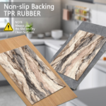 Three-piece kitchen rug set, non-slip and washable, abstract pattern kitchen hallway rug, soft and comfortable, suitable for sinks, floors, entrances, hallways and bathrooms. - Image 7