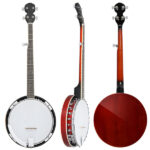 Full Size 5 String Right Handed Banjos Set with Closed Solid Sapele Back & Premium Mahogany Neck and Premium Accessories - Image 4