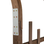 7FT Wooden Garden Arbor, Wedding Arch Backdrop Stand for Ceremony Party, Garden Pergola with Trellis for Climbing Plants, Dark Brown - Image 9