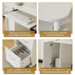 Embossed White Particle Board with Melamine Laminate 1155574cm One-Door Three-Drawer Computer Desk - Image 13