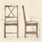4 pcs Dining chair Only chairs - Image 2
