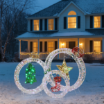 Set of 3 Lighted Iridescent Cut-out Light Bulb Christmas Decorations, Pre-lit Holiday Decor with 295 White LED Lights for Xmas Outdoor Indoor Decor Lighted Holiday Displays - Image 12