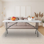 6' Folding Table Portable Plastic Indoor Outdoor Picnic Party Dining Camping Tables - Image 81