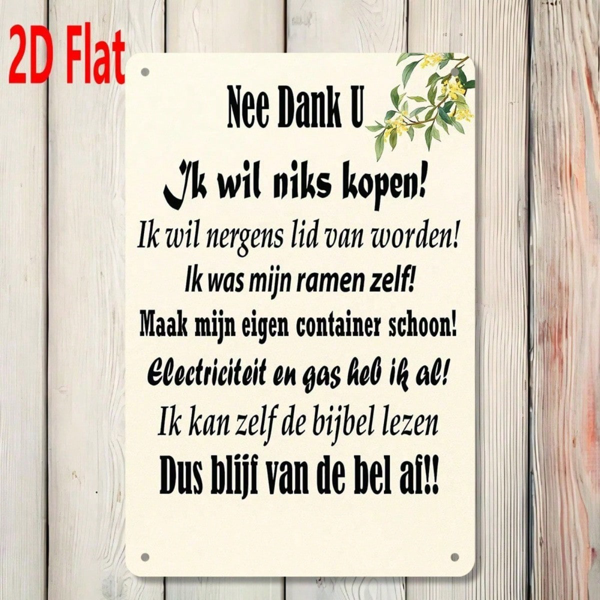 CIFbuy Vintage No Soliciting Sign 2D Flat Metal Plaque" Weatherproof Rustproof UV Resistant Dutch Wall Decor, Resistant Dutch Wall Decor, 7.87x11.81Inch Unframed Y Metal PlaqikTok, Metal PlaqikTok, t Self-pickup Logiopics