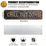 CIFbuy Relax Zone Vintage Aluminum Sign Hollow Letter Rustic Wall Decor Easy To Hang Bedroom Decor (TikTok, temu pick-up service) - Image 2