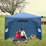 3 x 3m Two Doors & Two Windows Practical Waterproof Right-Angle Folding Tent Blue - Image 44
