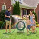 Garden Hose Holder, Water Hose Holder Stand with Storage Basket, Heavy Duty Freestanding Garden Hose Hanger Storage Rack with 4 Spikes for Outside Yard Lawn Farm, Bronze - Image 9