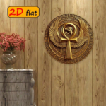 CIFbuy Ancient Egyptian Wall Decor Eye Of Horus & Ankh Metal Plaque, 7.87" Round Aluminum Sign With Hieroglyphics, Vintage Spiritual Ar TikTok, TikTok, Self-pickup Logiopics - Image 4