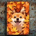 CIFbuy Cute Shiba Inu Metal Sign Autumn Leaves Dog Plaque Sturdy Tin Wall Art Home Decor Kitchen Bedroom Bar Restaurant 2D Flat TikTok, TikTok, Self-pickup Logiopics - Image 3