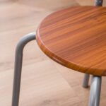 Same Code 35204938 Brown Wood Grain PVC Breakfast Table (One Table and Two Chairs) - Image 33