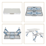Same Code 69250698 One Piece Folding Table and Chair Aluminum Alloy - Image 10