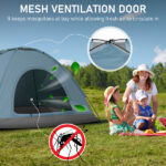 3-4 Person Camping Dome Tent Blue - Image 7