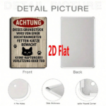 CIFbuy Achtung German Warning Sign Black Cat Metal Plaque" Weatherproof Rustproof UV Resistant 2D Flat Unframed Decor, Resistant 2D Flat Unframed Decor, 7.87x11.81 Inch Metal PikTok, Metal PikTok, t Self-pickup Logiopics - Image 5