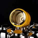 Fashion Titanium-Coated Tea Tumbler with Infuser, thermos cup 370ml yellow - Image 2