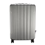 ABS Trolley Case 20in 24in 28in 3PCS Suitcase Set Striped Textured Suitcase Silver Gray - Image 14