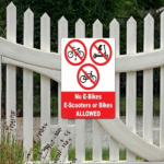 CIFbuy 1pc No E-Bikes E-Scooters Or Bikes Allowed Here Tin Sign, 8x12in Funny Metal Plaque Wall Decor, Unframed Yard Sign, Humorous Gif TikTok, TikTok, etal Plaque Wall Decor, Unframed Yard Sign Self-pickup Logiopics - Image 5
