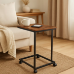 2-Tier X Design Wood Console Table with Shelf for Entryway Living Room, White - Image 9
