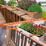 Adjustable Heavy-Duty Iron Planter Bracket | 6.1-11.6" Extendable Tray + 2.36-6.9" Two-Level Adjustable Hook - Image 2