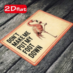 CIFbuy 1pc Flamingo Holding Red Wine Glass Metal Plaque" Sign, Don't Make Me Put My Foot Down Funny Quote, Quote, 2D Flat Unframed Wall Decor F Metal PlaikTok, Metal PlaikTok, t Self-pickup Logiopics - Image 7