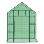 Mini Walk-in Greenhouse with PE Cover, 4-Shelf Indoor Outdoor Plant Gardening Green House for Garden Backyard, 56" x 29" x 77", Green